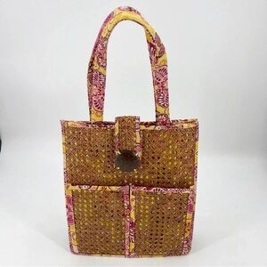 Vera Bradley Pink and Brown Floral Tote